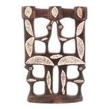 Moroccan candle holder decorated with stone birds, 1970s