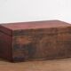 Small ancient garnet red chest (c.1900) #43