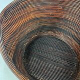 Vintage Italian Wicker Lounge Chair in the style of Gabriella Crespi, 1960s