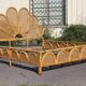 Rattan and bamboo bed Italy 1960