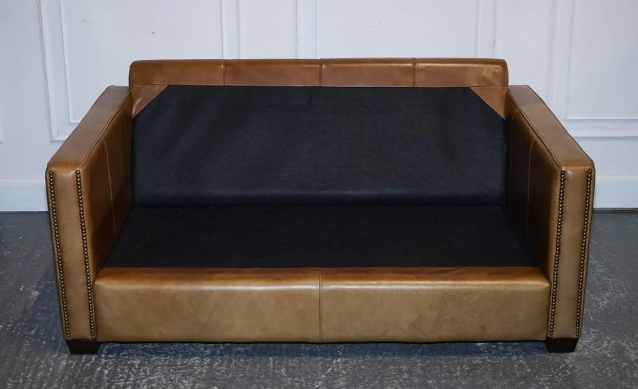 Halo Viscount Two-Seater Sofa in Tanned Leather by Timothy Oulton