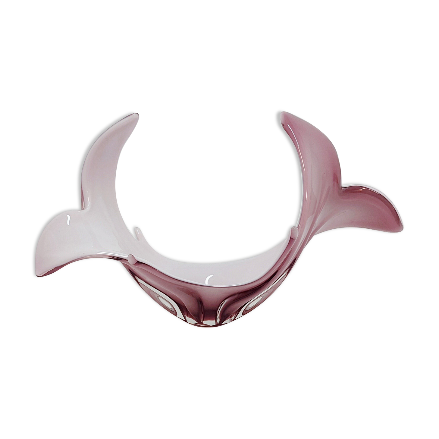 Centre de table en verre de Murano, Italie, années 1980.