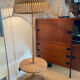 Lampadaire rotin vintage