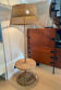 Vintage rattan floor lamp