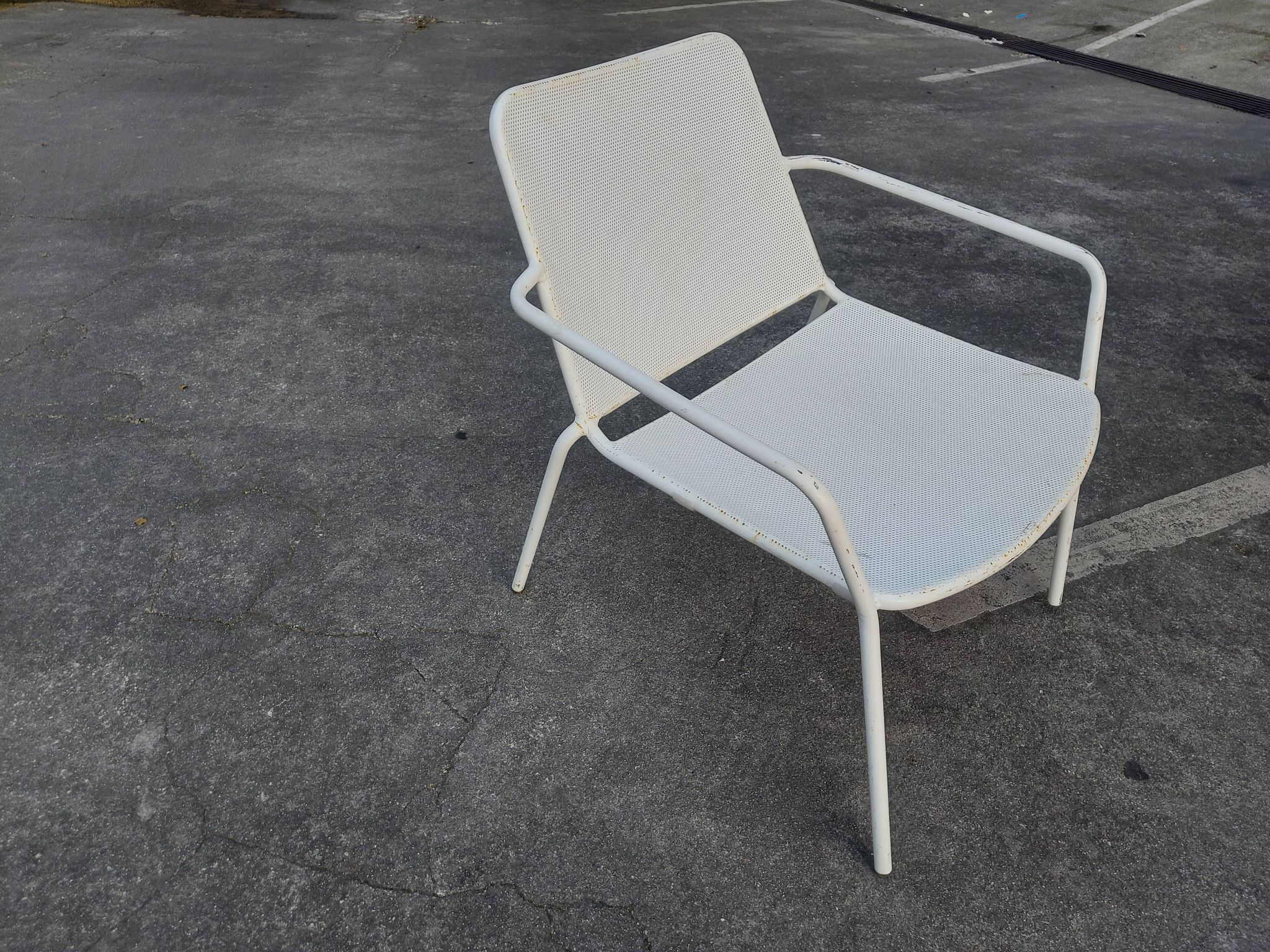 Fauteuil en métal de jardin vintage