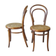 Set de 2 chaises Thonet bistrot cannées N°14 1900