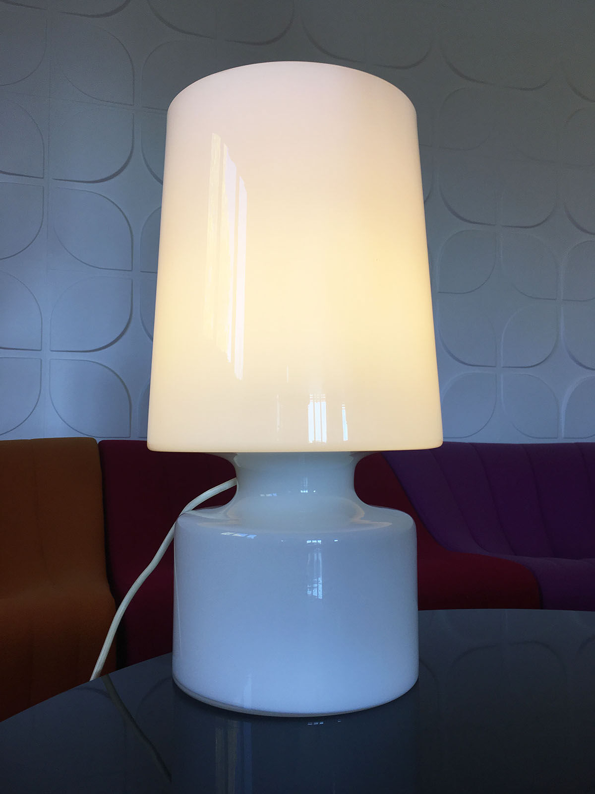 Beautiful and large Vistosi lamp from the 70's vintage italy murano