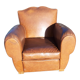 Fauteuil club des années 30 en simili cuir
