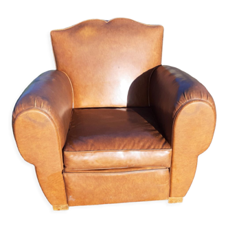 Club armchair of the 30s in imitation leather