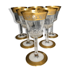 6 verres à vin en cristal
