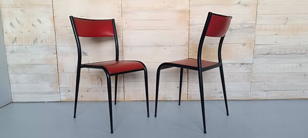 Lot 2 chaises mullca 510 restaurées