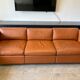 Gold leather salon by Charles Pfister for Knoll 1970