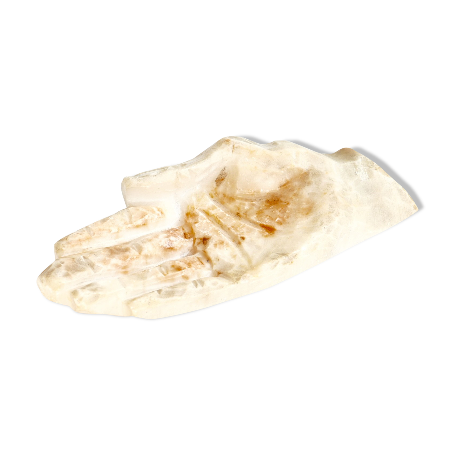 Trinket bowl hand carved stone, early 1970s