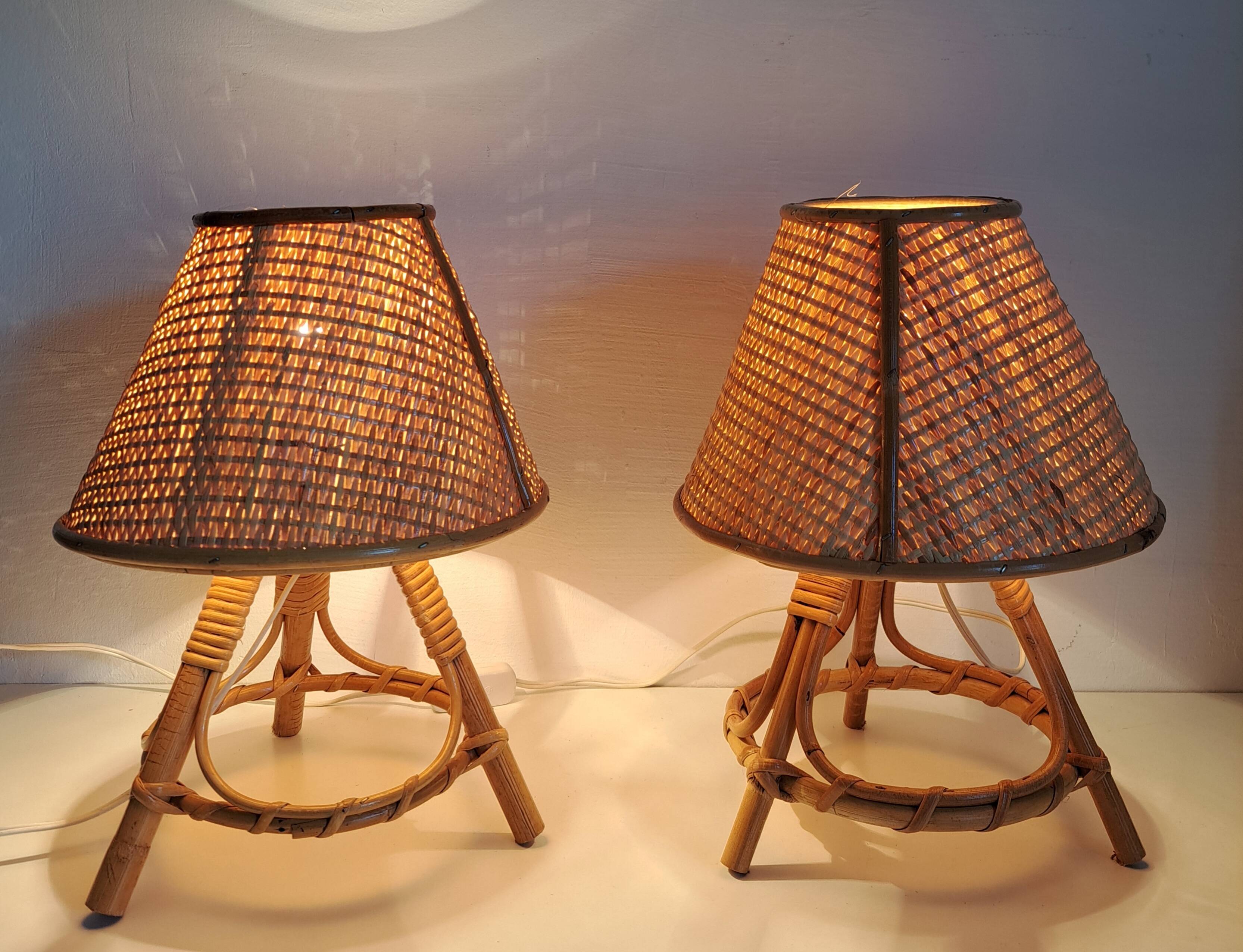 Pair of bedside lamps