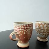 Set of 2 handmade earthen-glazed cups