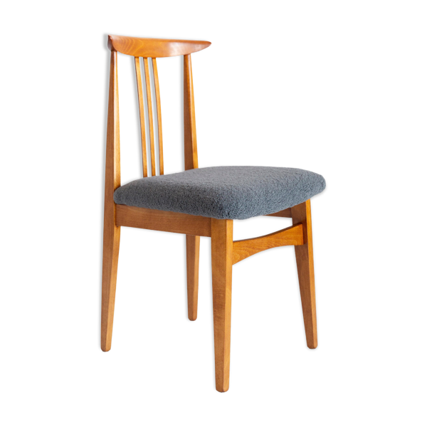 Chaise en bouclé gris, conçu par m. zielinski, europe, années 1960