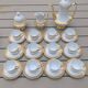 Coffee service – Vintage porcelain gilded with gold – Porcelena Silvestre