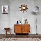 Vintage sideboard in light oak 1960
