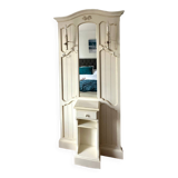 Solid oak cream coat rack
