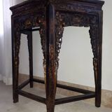 Ancienne console chinoise en bois laqué, chine dynastie qing