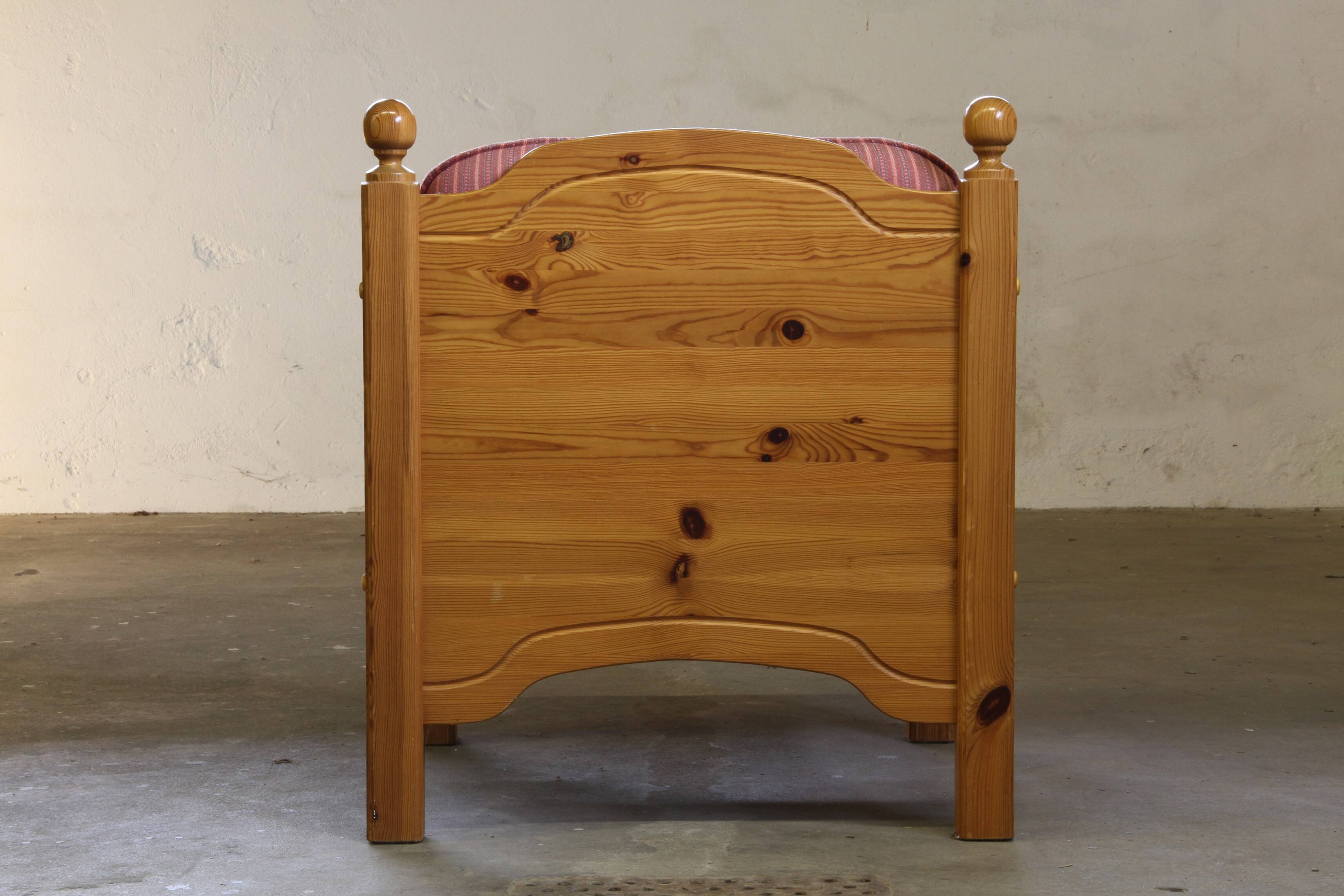 Vintage mid-century Danish pine lounge chair, 1970s