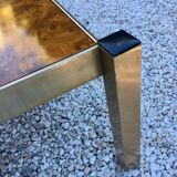 Elm magnifying glass coffee table circa 1970