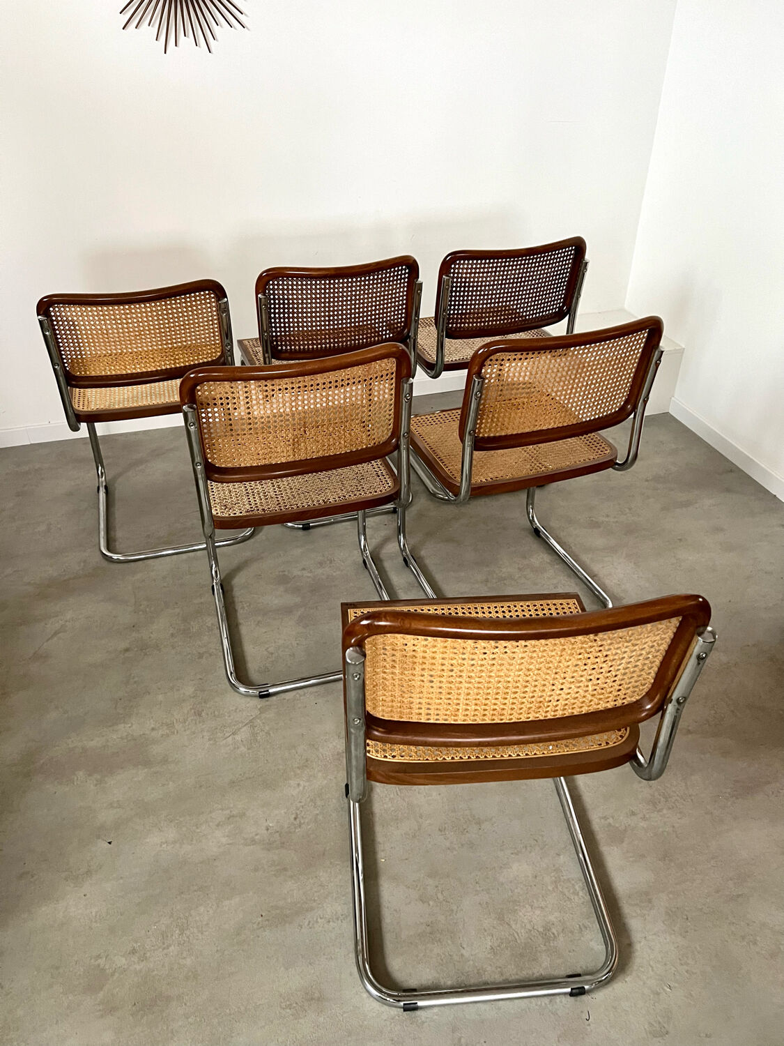 Lot de 6 chaises Cesca B32 Marcel Breuer, 1970