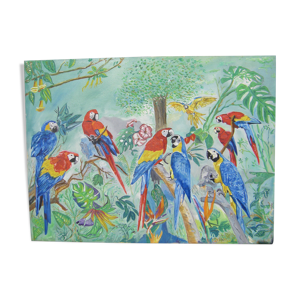 Peinture aux perroquets