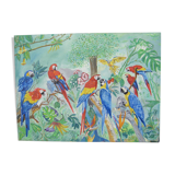 Painting "with parrots"