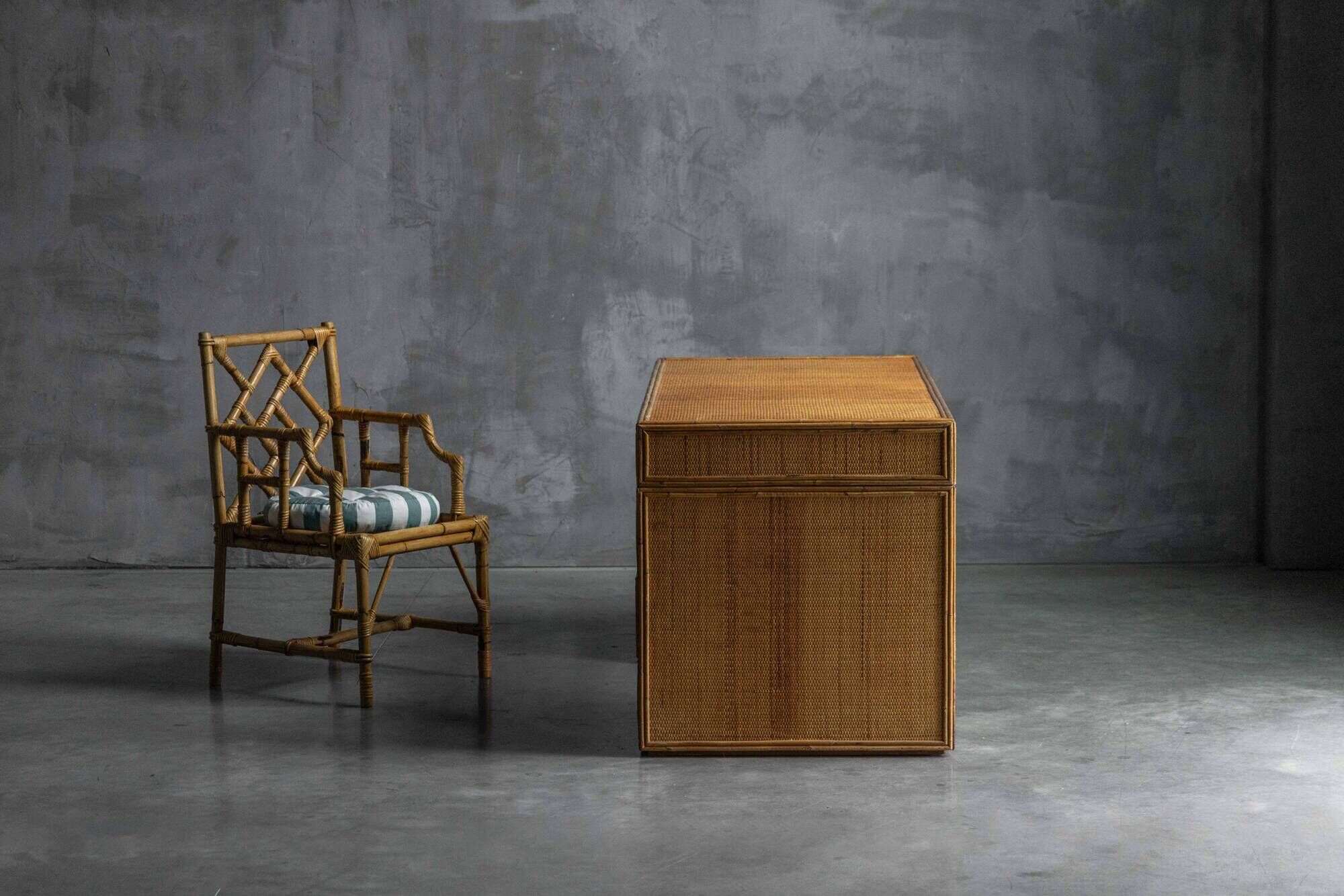 Bureau en Bambou par Vivai Del Sud, Italie, 1970s