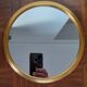 Round mirror tray with gold edge - 1950s