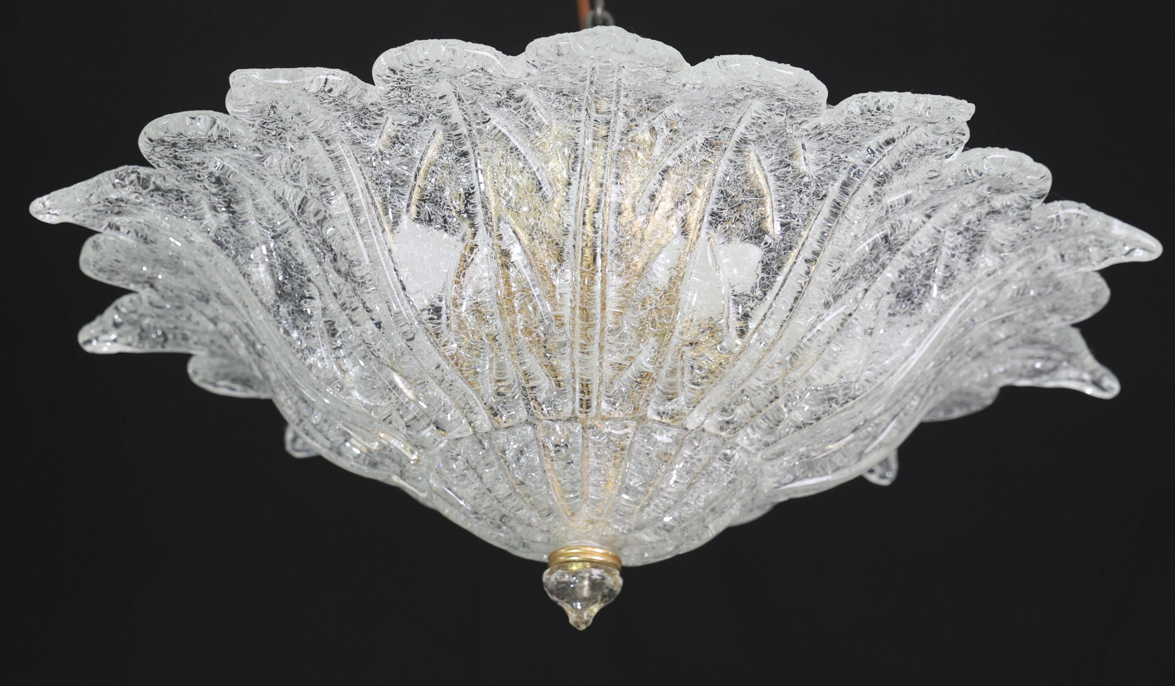 Amsterdam Palmetta, Italian Murano Glass Ceiling Light or Flush Mount, 1970