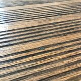 Industrial coffee table in wood and wrought iron