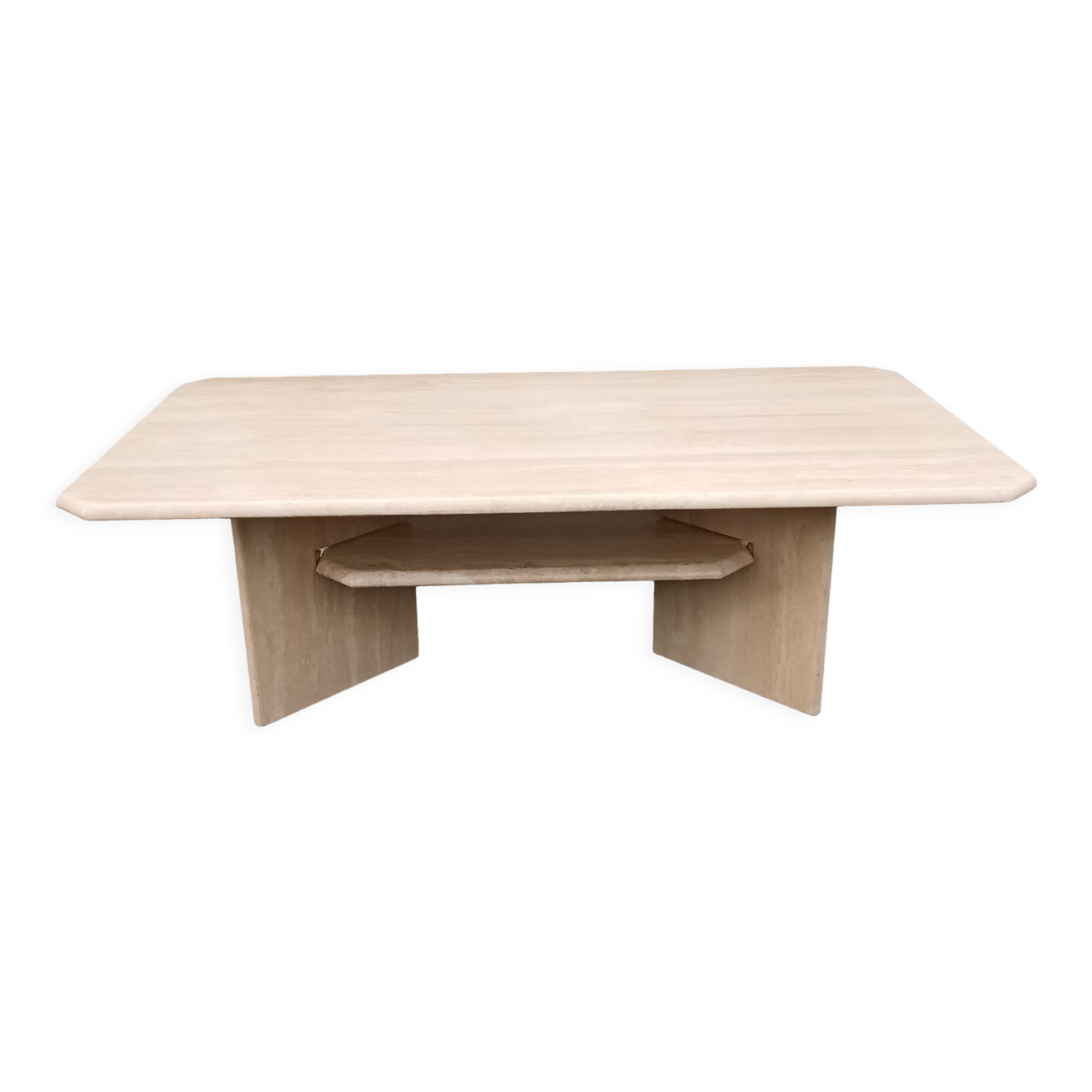 Travertine coffee table