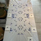 Hand-embroidered tablecloth