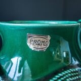 Green pitcher Sarreguemines Digoin vintage 60s slip