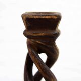 Carved wooden candle holder 1950