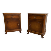 Pair of chippendale art deco bedsides