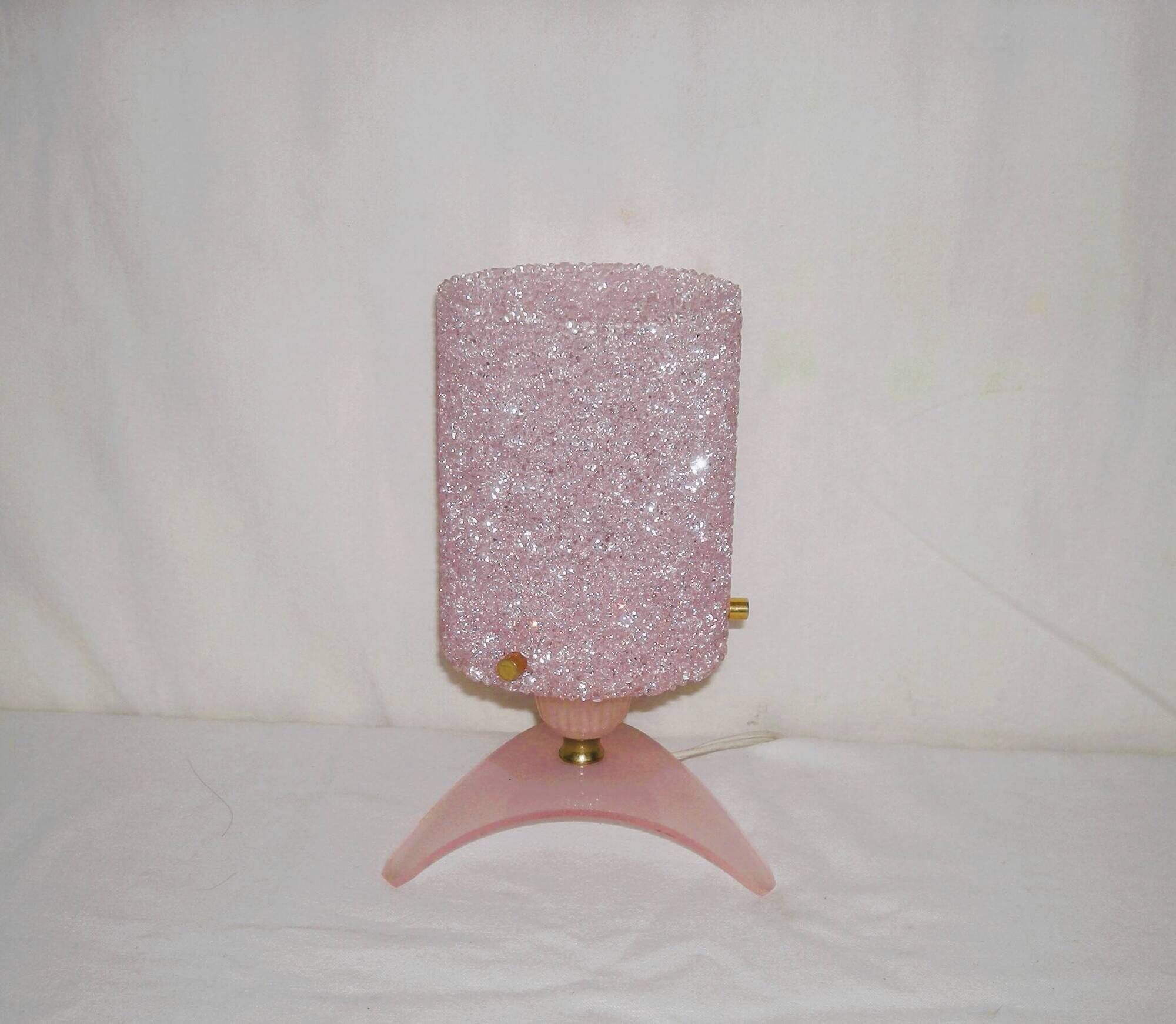 1960s crushed tripod bedside lamp