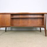 Large Danish teak desk, double sided, by Svend Aage Madsen for H. P Hansen 1960.