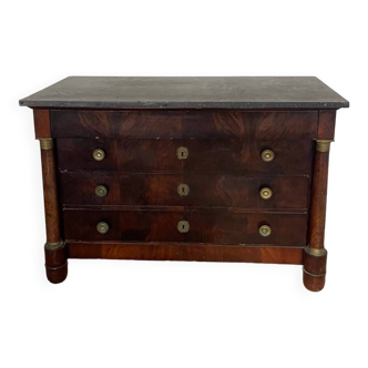 Commode Empire plateau en marbre