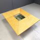 Vintage ash wood hidden bar coffee table by Paul Michel, 1970s
