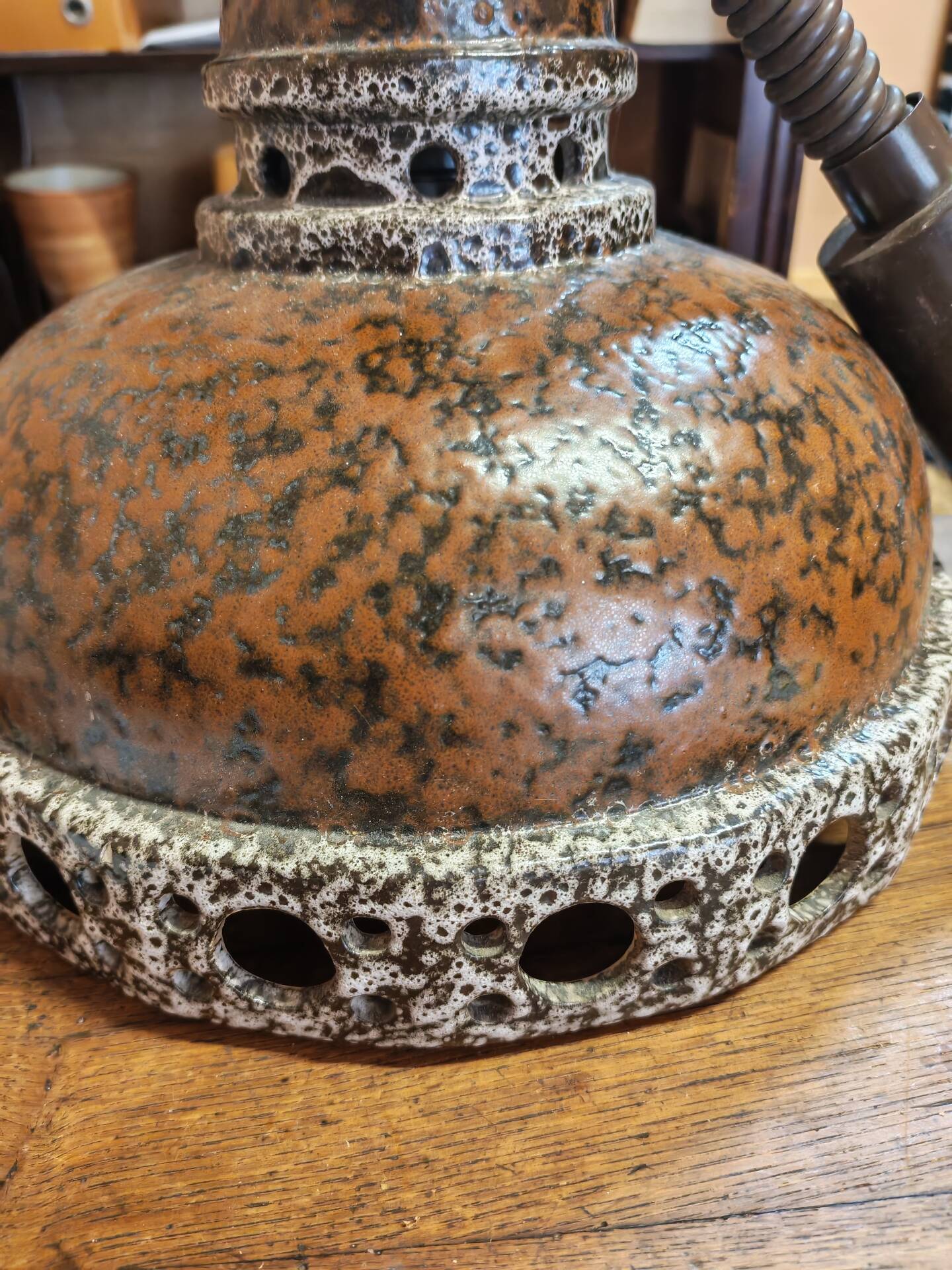 Suspension UFO Fat Lava in ceramic Germany 1960