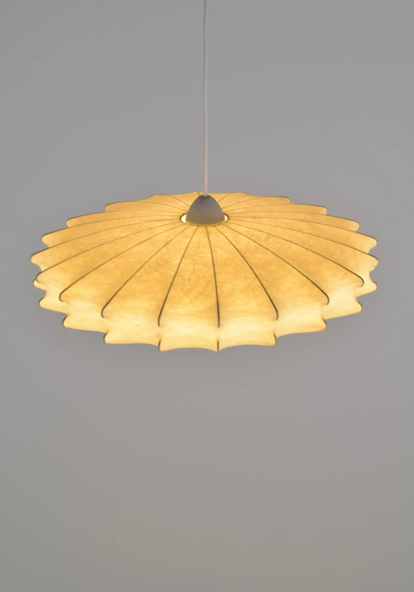 Rare vintage cocoon lamp by Friedel Wauer for Goldkant Leuchten, 1960s