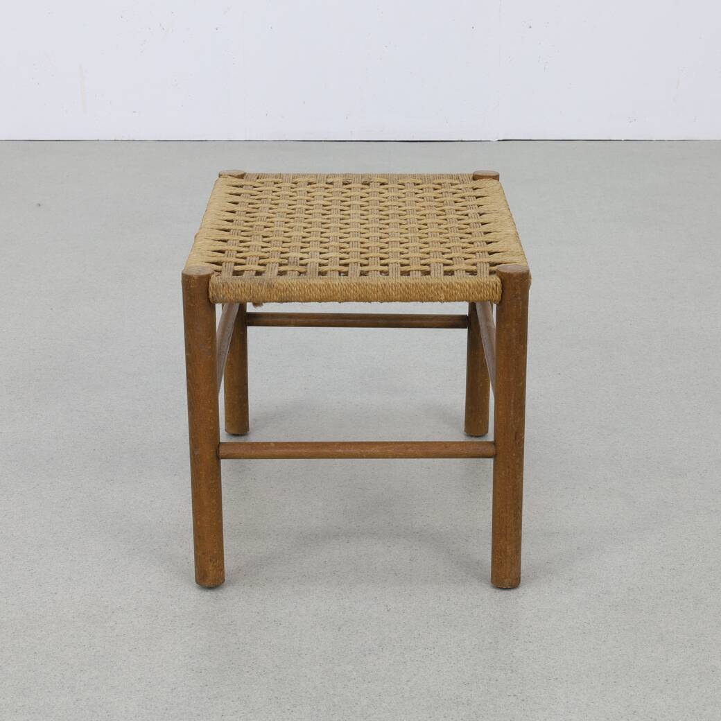 Stool in Wood and Rope, 1960s