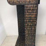 Vintage wicker rattan lounge sofa