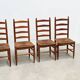 Set of six French dining chairs