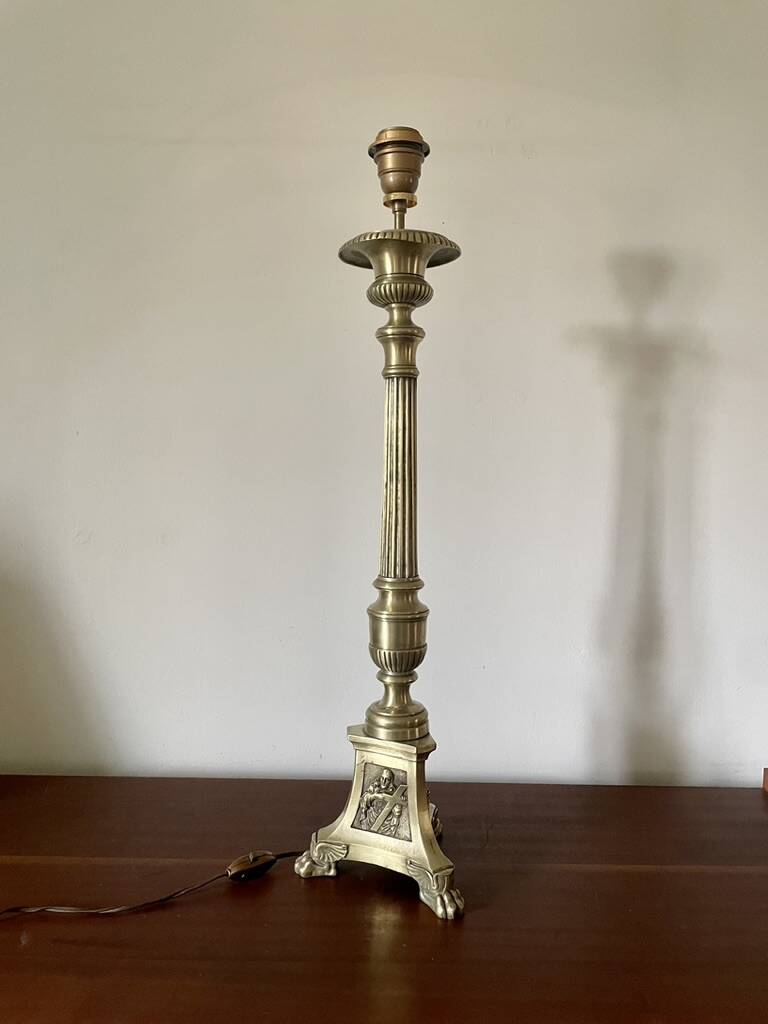 Old church tripod lamp base