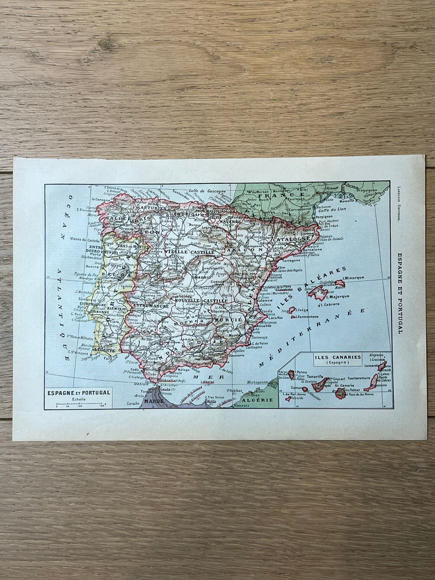 Map of Spain - 20x29cm 1922