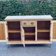 Renovated 3-door sideboard in raw solid wood 147cm